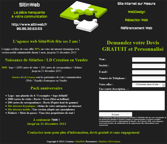 Anniversaire de l'agence web SitinWeb