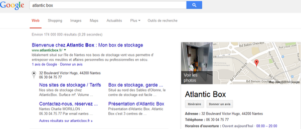 alt= Fiche Google Place