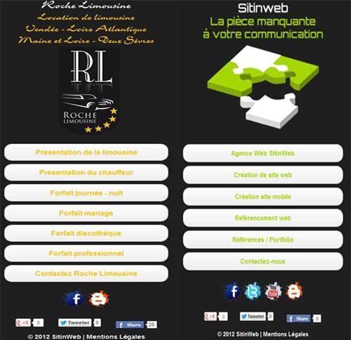 Site internet mobile