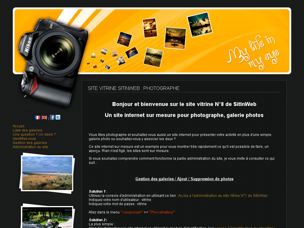 Site internet photographe